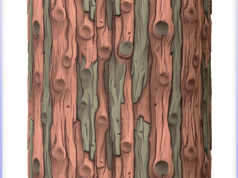 Stylized Bark Seamless Texture CG 纹理