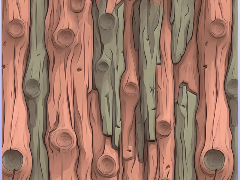 Stylized Bark Seamless Texture CG 纹理