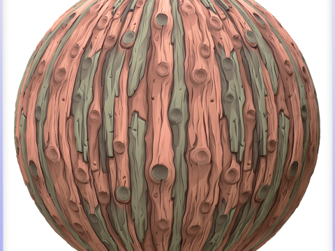 Stylized Bark Seamless Texture CG 纹理