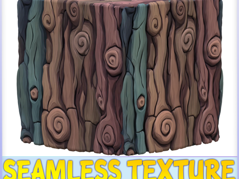 Stylized Bark Seamless Texture CG Текстуры