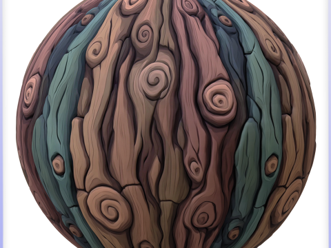 Stylized Bark Seamless Texture CG Текстури