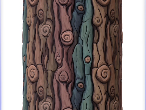 Stylized Bark Seamless Texture CG Текстури