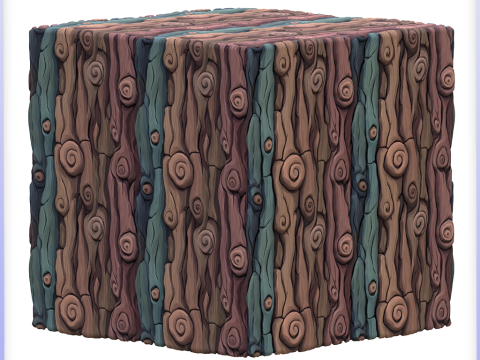 Stylized Bark Seamless Texture CG Текстури