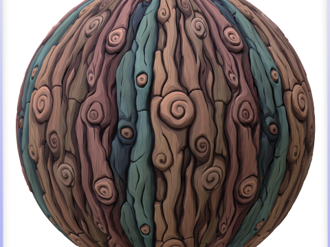 Stylized Bark Seamless Texture CG Текстури