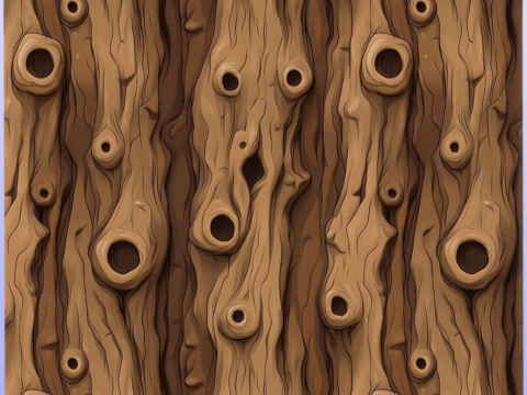 Stylized Bark Seamless Texture CG Dokuları