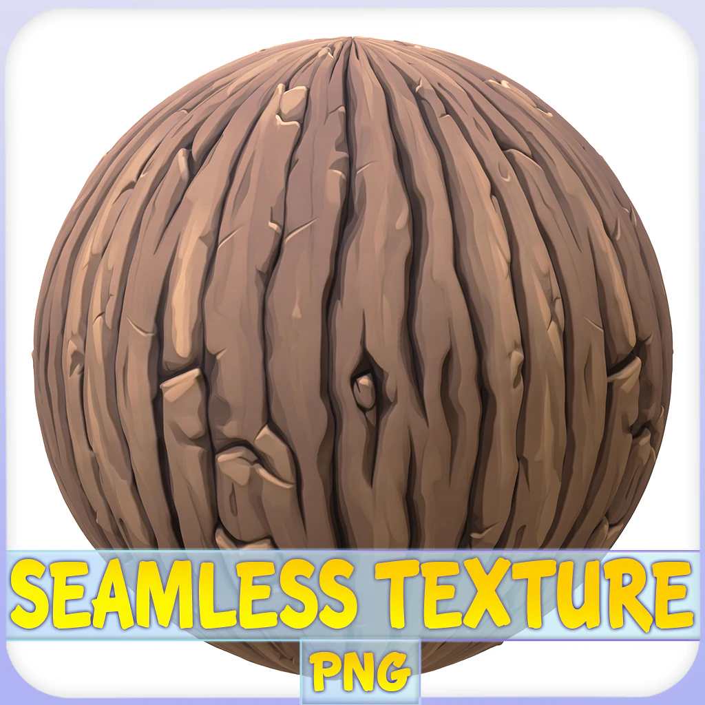 Stylized Bark Seamless Texture CG Textures .c4d .max .obj .3ds .fbx .stl .blend 