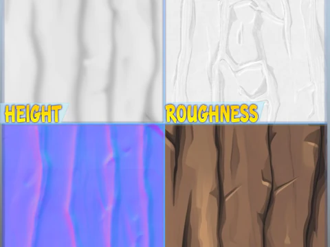 Stylized Bark Seamless Texture CG Textures