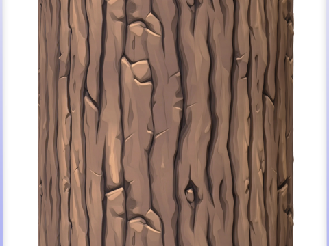 Stylized Bark Seamless Texture Tekstur CG