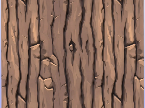 Stylized Bark Seamless Texture Tekstur CG