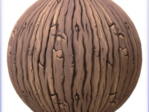 Stylized Bark Seamless Texture Tekstur CG