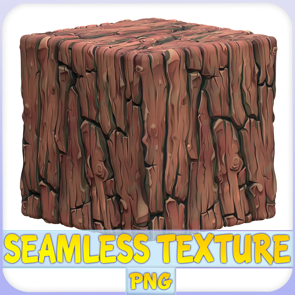 Stylized Bark Seamless Texture CG Textures .c4d .max .obj .3ds .fbx .stl .blend