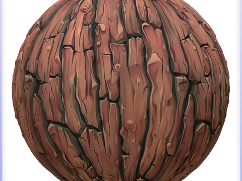 Stylized Bark Seamless Texture CG テクスチャ