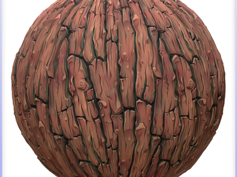 Stylized Bark Seamless Texture CG テクスチャ
