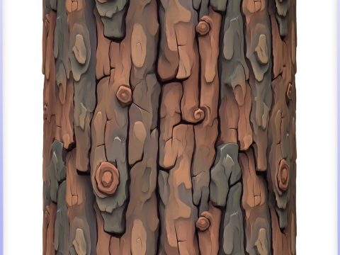 Stylized Bark Seamless Texture CG Textures