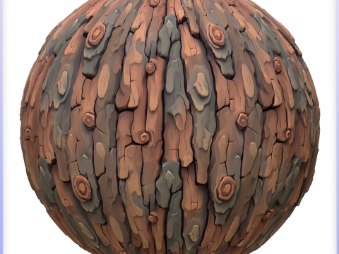 Stylized Bark Seamless Texture CG Textures