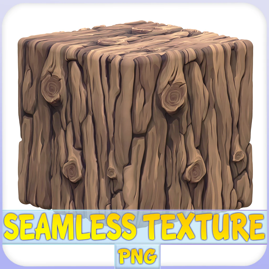 Stylized Bark Seamless Texture CG Textures .c4d .max .obj .3ds .fbx .stl .blend 
