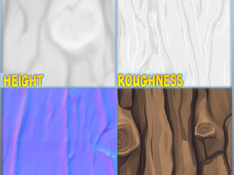 Stylized Bark Seamless Texture CG Textures