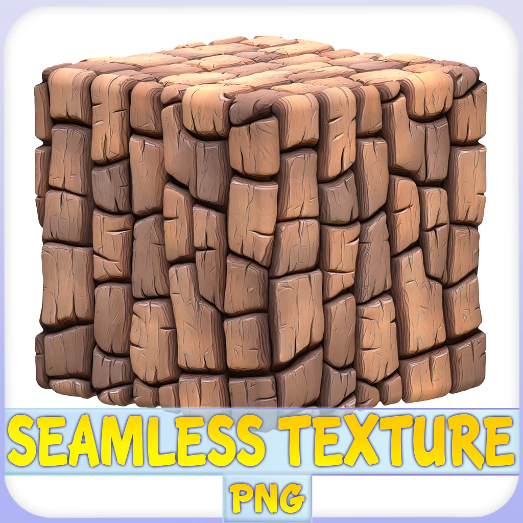 Stylized Bark Seamless Texture CG Textures .c4d .max .obj .3ds .fbx .stl .blend