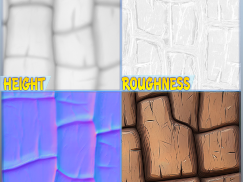 Stylized Bark Seamless Texture CG Textures