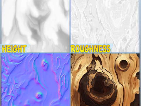 Stylized Bark Seamless Texture CG टेक्स्चर्स