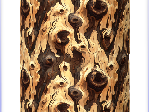 Stylized Bark Seamless Texture CG टेक्स्चर्स