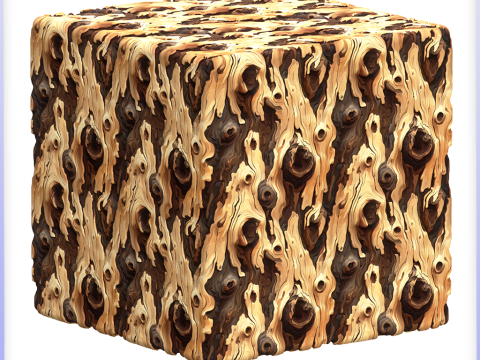 Stylized Bark Seamless Texture CG टेक्स्चर्स