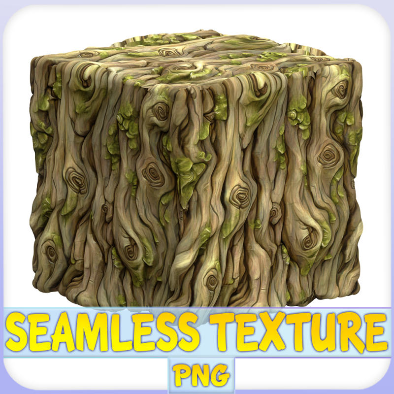 Stylized Bark Seamless Texture CG टेक्स्चर्स .c4d .max .obj .3ds .fbx .stl .blend
