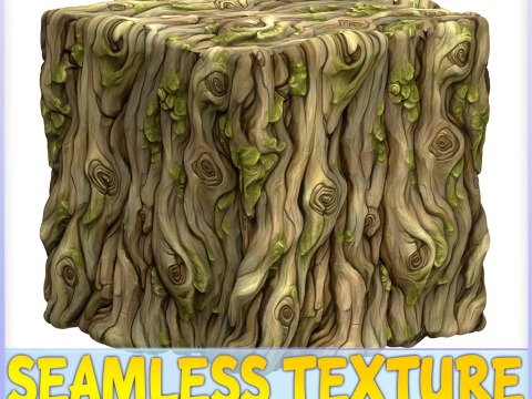 Stylized Bark Seamless Texture CG Текстури
