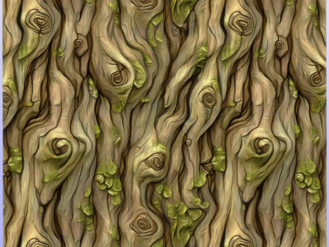 Stylized Bark Seamless Texture CG टेक्स्चर्स