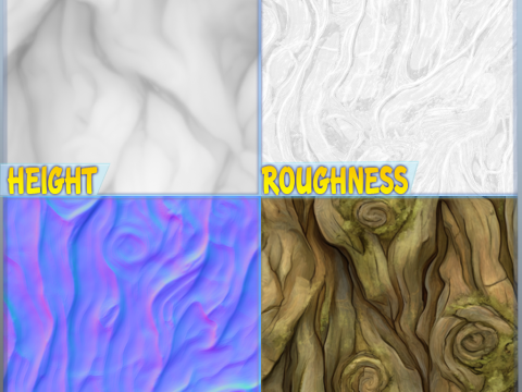 Stylized Bark Seamless Texture CG Textures