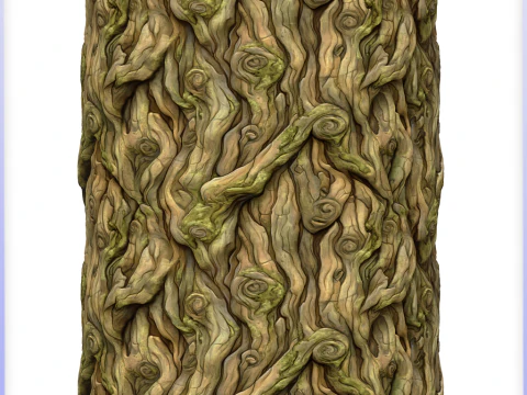 Stylized Bark Seamless Texture CG Textures