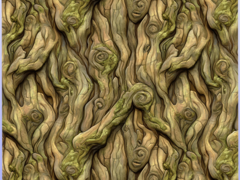 Stylized Bark Seamless Texture CG Textures