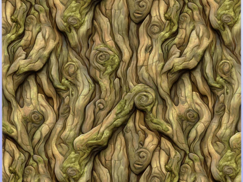 Stylized Bark Seamless Texture CG Textures