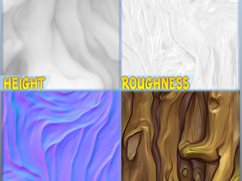 Stylized Bark Seamless Texture CG 纹理