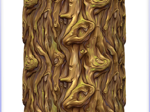 Stylized Bark Seamless Texture CG 纹理