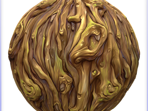 Stylized Bark Seamless Texture CG 纹理