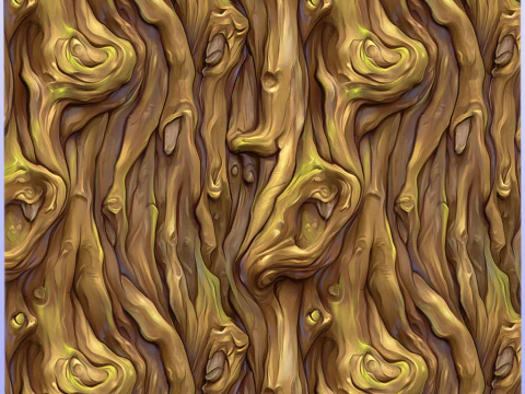 Stylized Bark Seamless Texture CG Textures