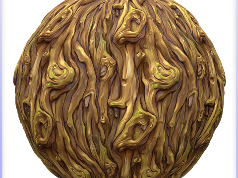 Stylized Bark Seamless Texture CG 纹理