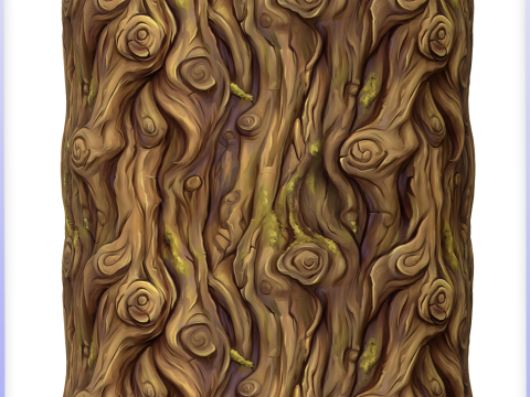 Stylized Bark Seamless Texture CG 텍스쳐