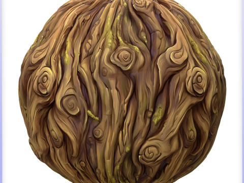 Stylized Bark Seamless Texture CG 텍스쳐