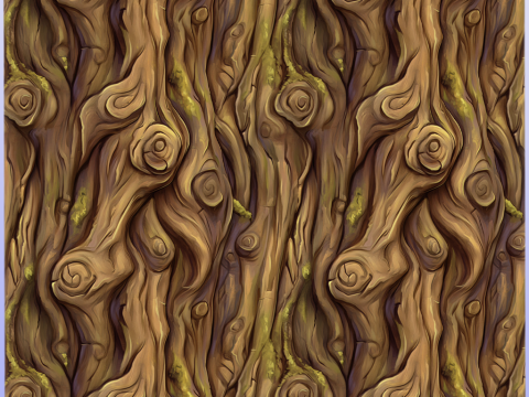 Stylized Bark Seamless Texture CG 텍스쳐