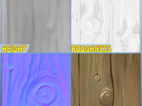 Stylized Bark Seamless Texture CG 텍스쳐
