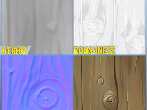 Stylized Bark Seamless Texture CG Textures