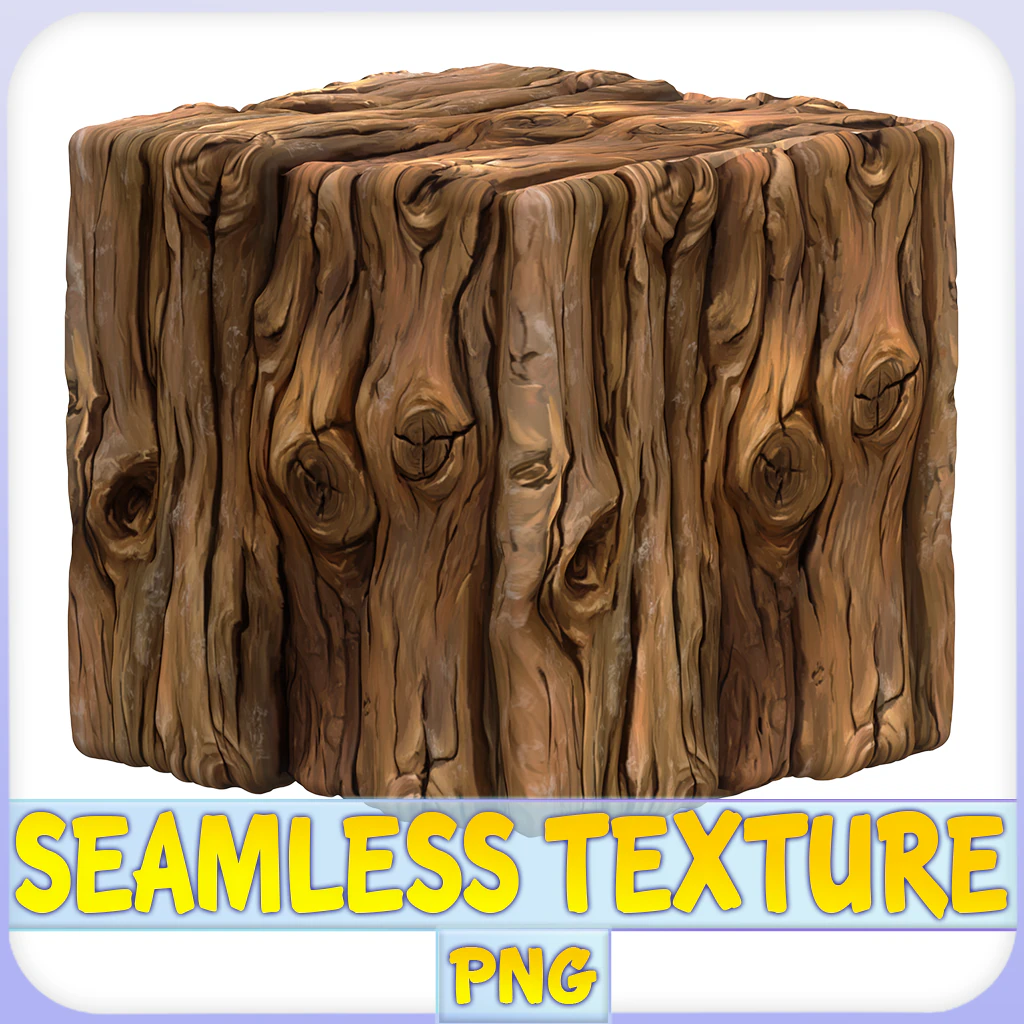 Stylized Bark Seamless Texture CG Textures .c4d .max .obj .3ds .fbx .stl .blend