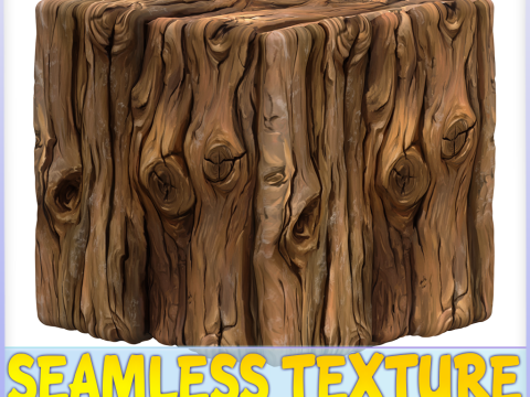 Stylized Bark Seamless Texture Texturas CG