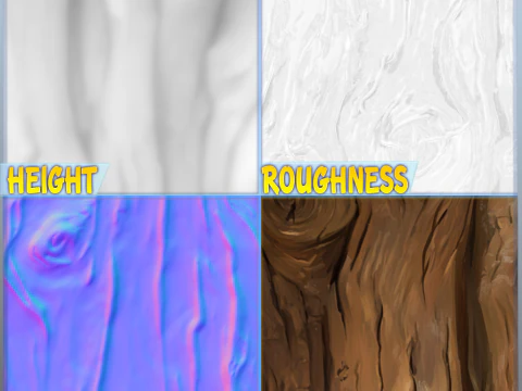 Stylized Bark Seamless Texture CG Textures