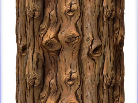 Stylized Bark Seamless Texture CG 纹理