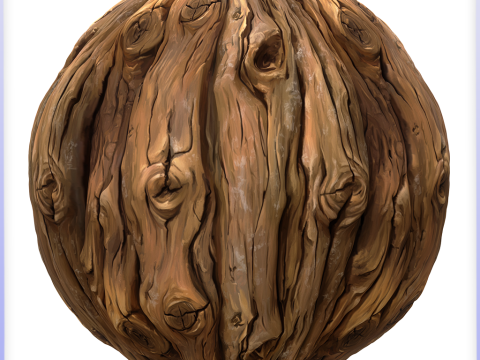 Stylized Bark Seamless Texture CG 纹理