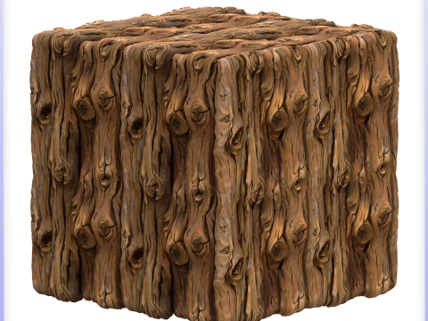 Stylized Bark Seamless Texture CG 纹理