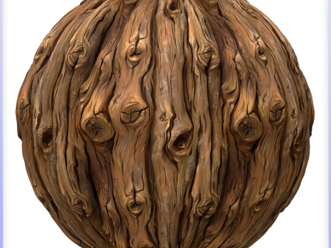 Stylized Bark Seamless Texture CG 纹理